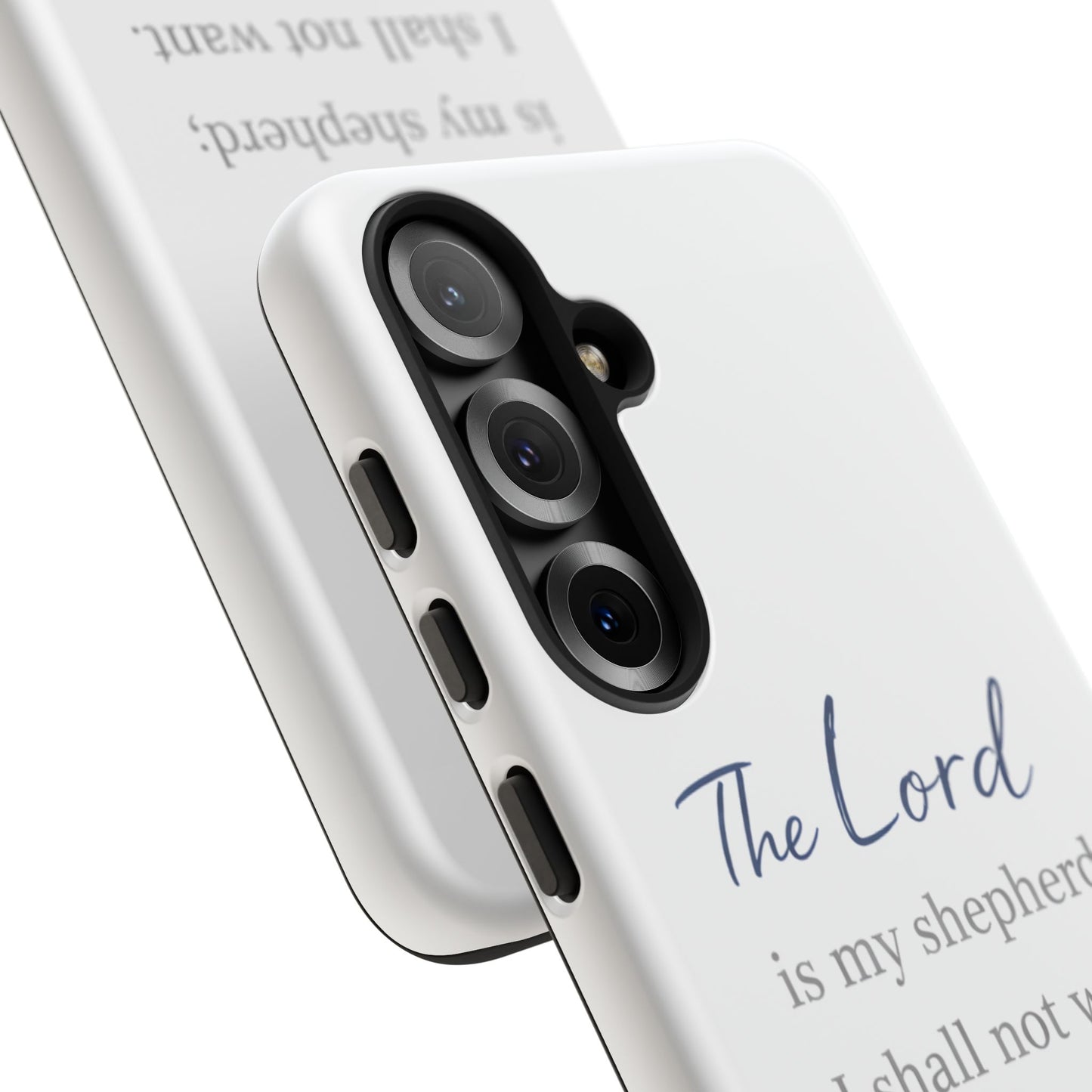 Psalm 23:1 Phone Case — "The Lord is my shepherd; I shall not want" Christian Protective Cover