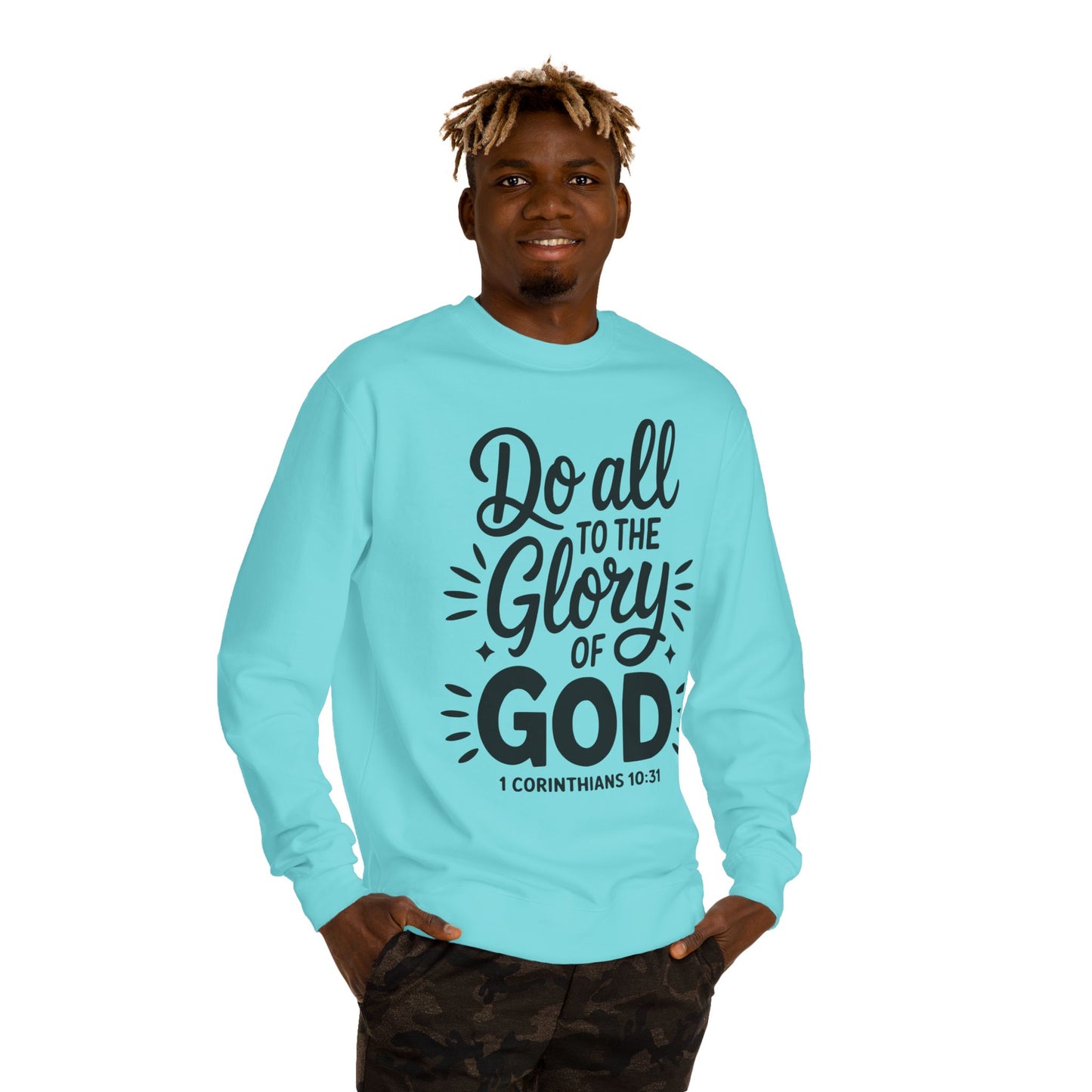 Do All to the Glory of God Sweatshirt — 1 Corinthians 10:31 Christian Crewneck