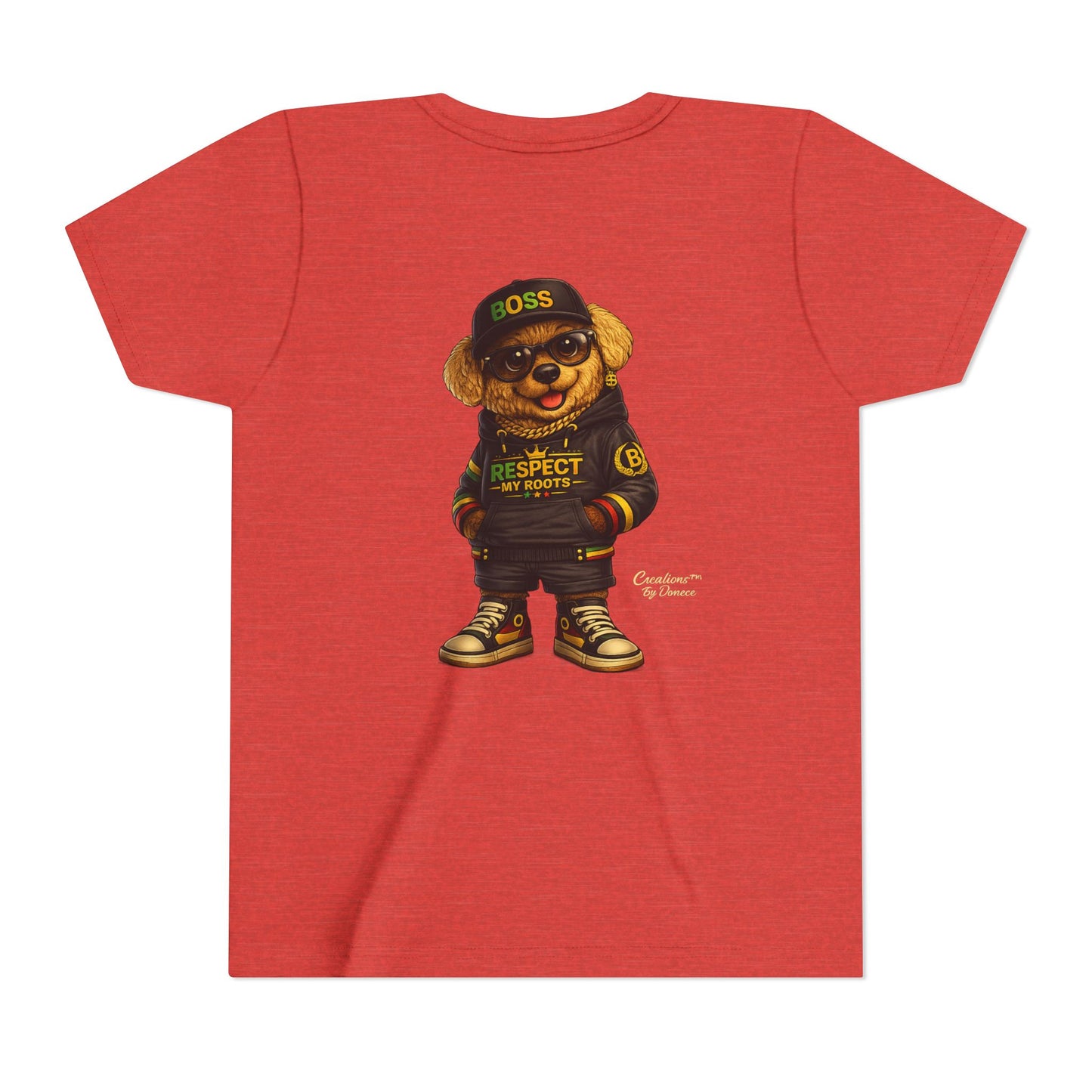 Kids Graphic Tee - 'Respect the Hustle' Teddy Bear Streetwear