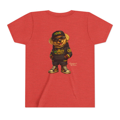 Kids Graphic Tee - 'Respect the Hustle' Teddy Bear Streetwear