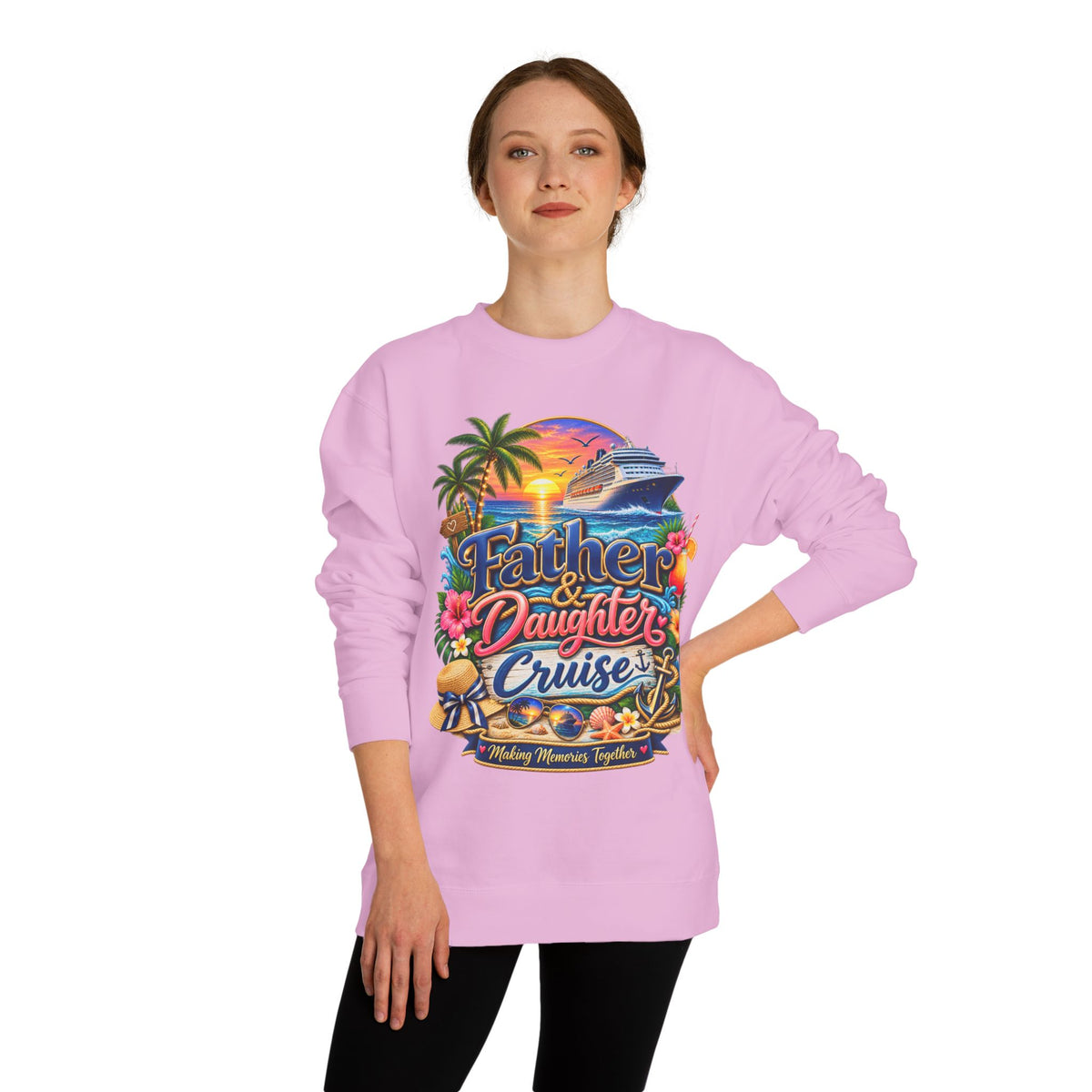 Father & Daughter Cruise Sweatshirt — Tropical Cruise Vacation Pullover