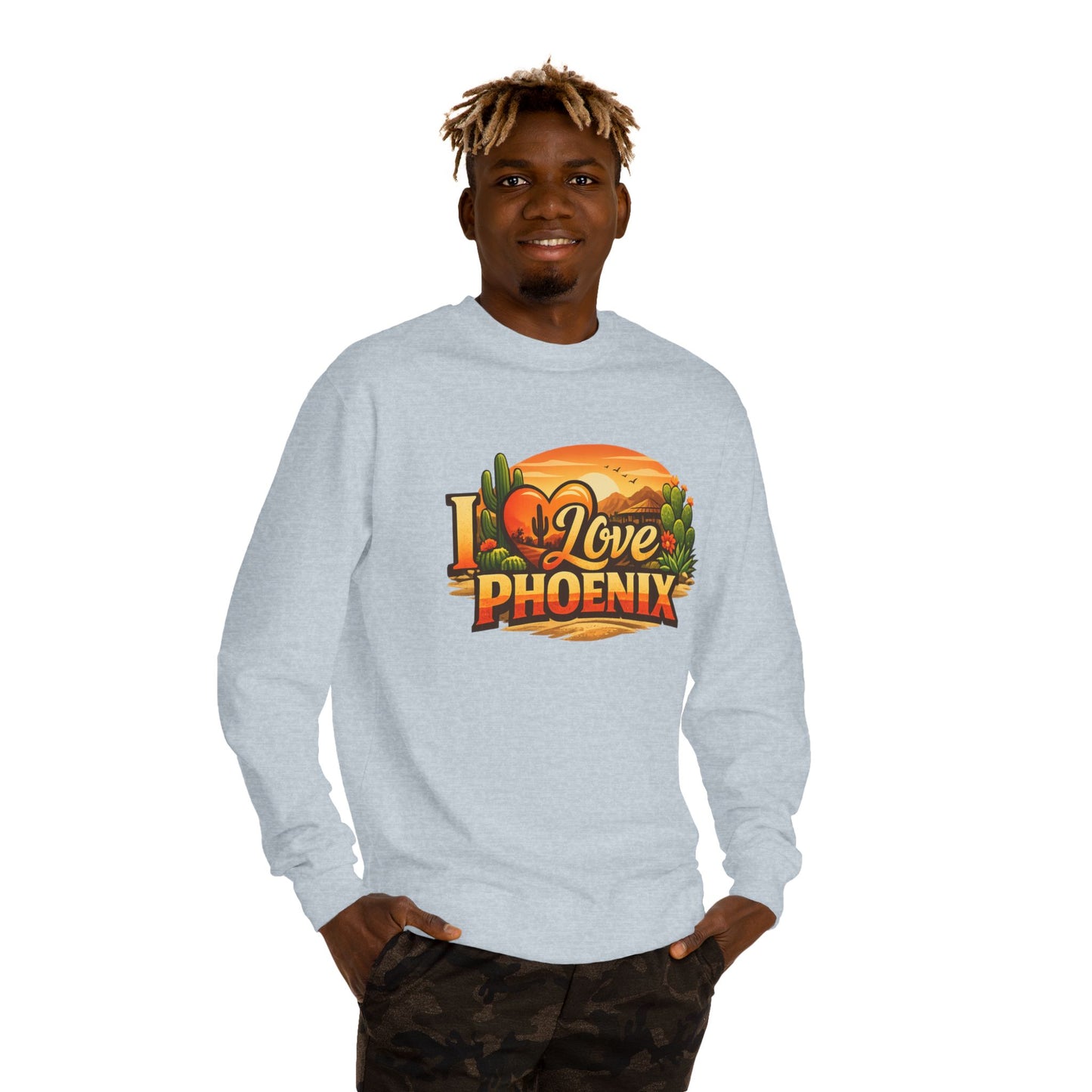 I Love Phoenix Sweatshirt — Desert Sunset Graphic Crewneck