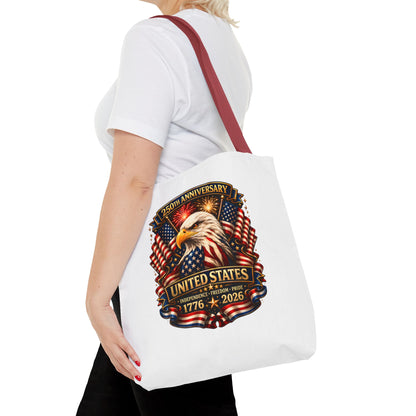 250th Anniversary United States Eagle Tote Bag — 1776–2026 Patriotic Cotton Tote