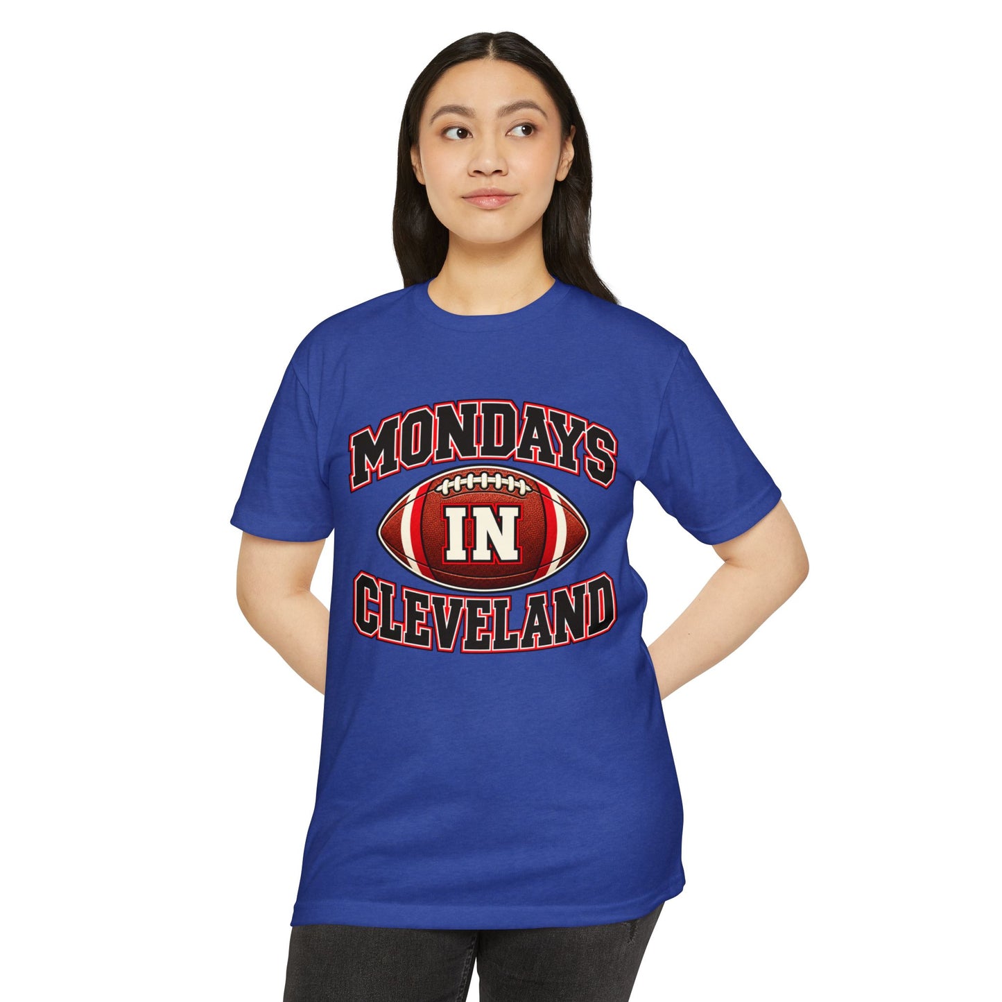 Mondays in Cleveland Football T-Shirt