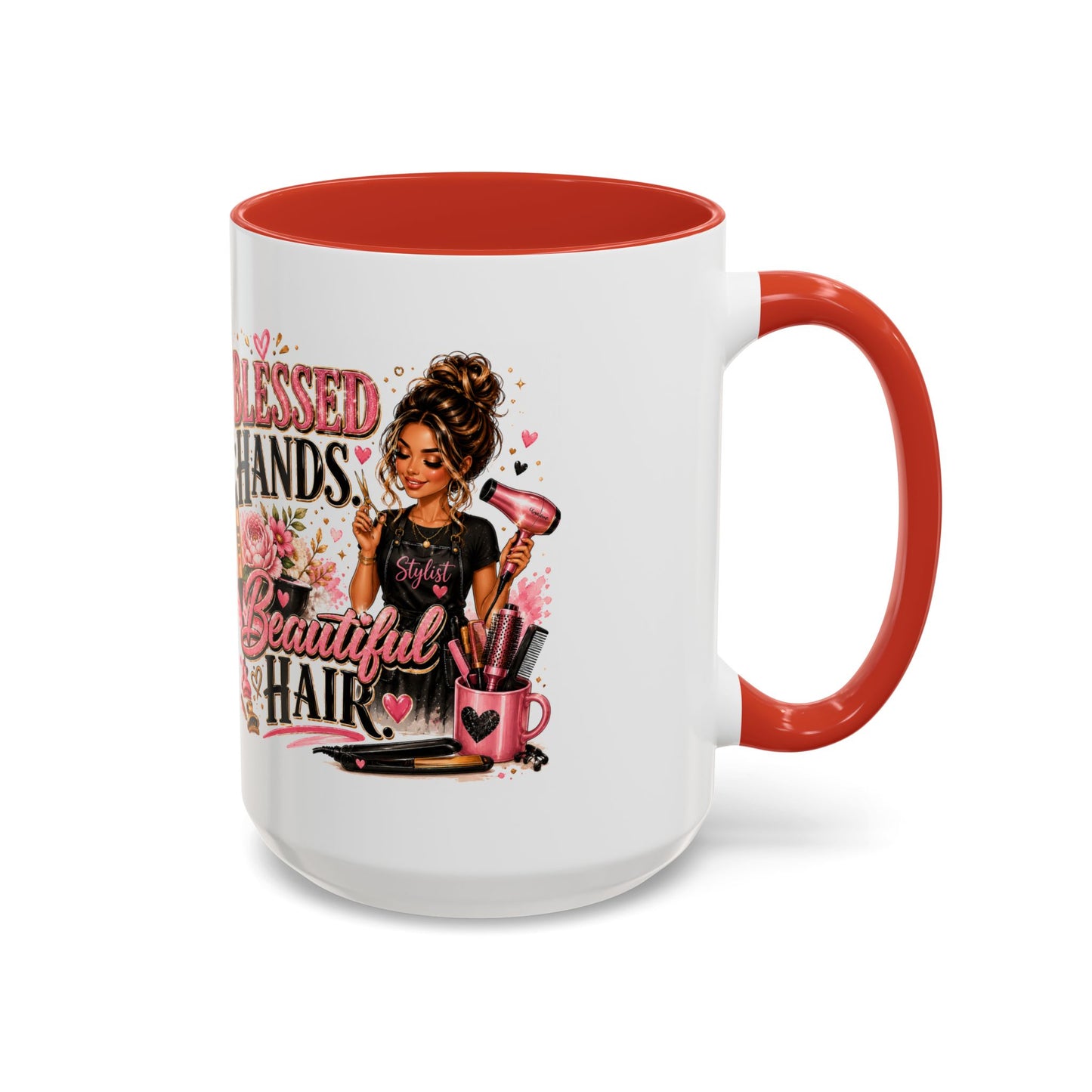 Blessed Hands Beautiful Hair Coffee Mug — Stylist Barber Hairdresser Gift