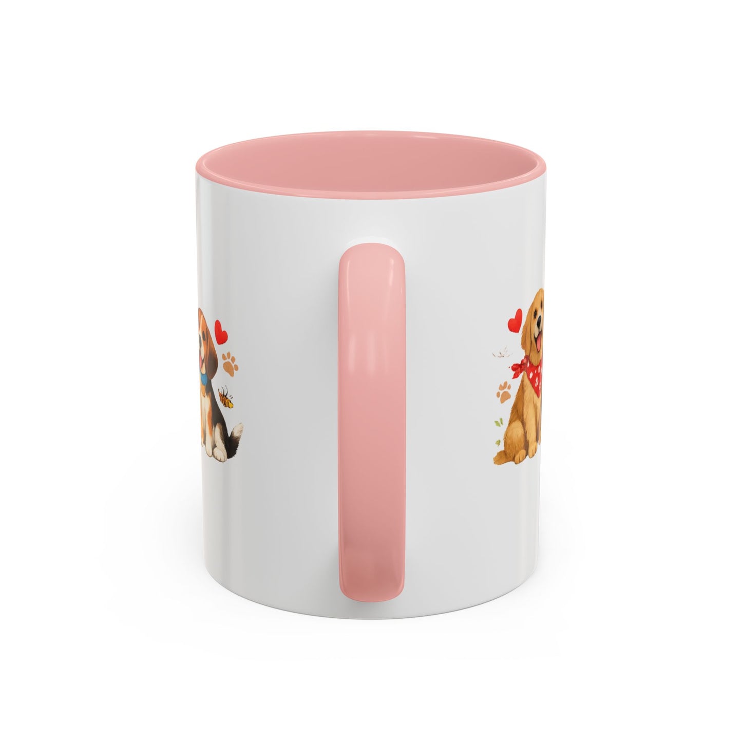 Dog Lover Accent Coffee Mug — “Love is a Four-Legged Word” Ceramic Gift