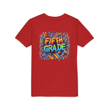 Fifth Grade Kid's Tee - Colorful School Supplies Back to School T-Shirt