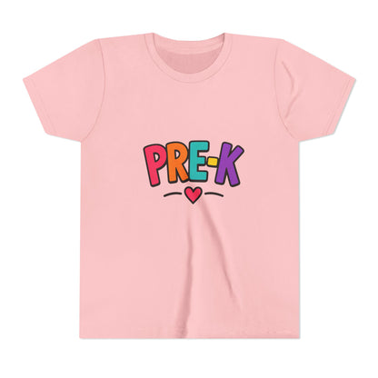 Pre-K Kids Tee — Colorful Heart Preschool Shirt for Boys & Girls