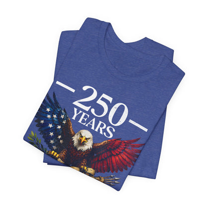 250 Years USA Eagle T-Shirt — 1776–2026 Patriotic Anniversary Tee