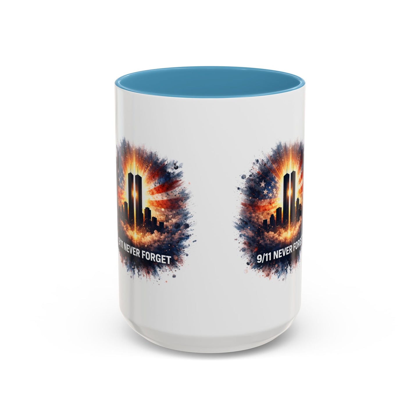 9/11 Never Forget Coffee Mug - Memorial Tribute Accent Mug (11/15oz)
