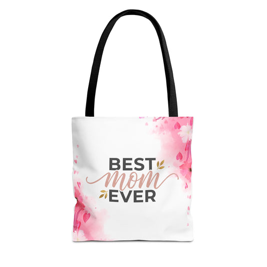 Best Mom Ever Floral Tote Bag