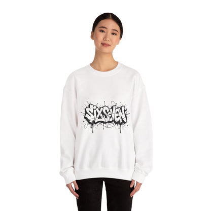 Graffiti 'Six Seven' Crewneck Sweatshirt