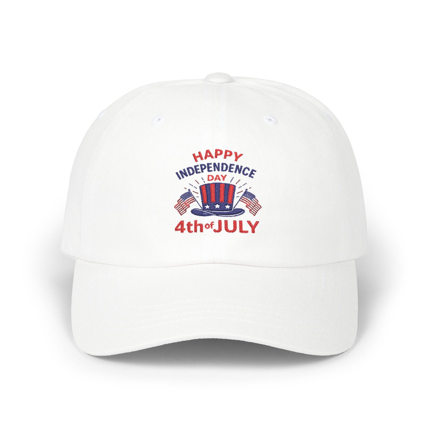 4th of July Dad Cap — "Happy Independence Day" Patriotic Baseball Hat