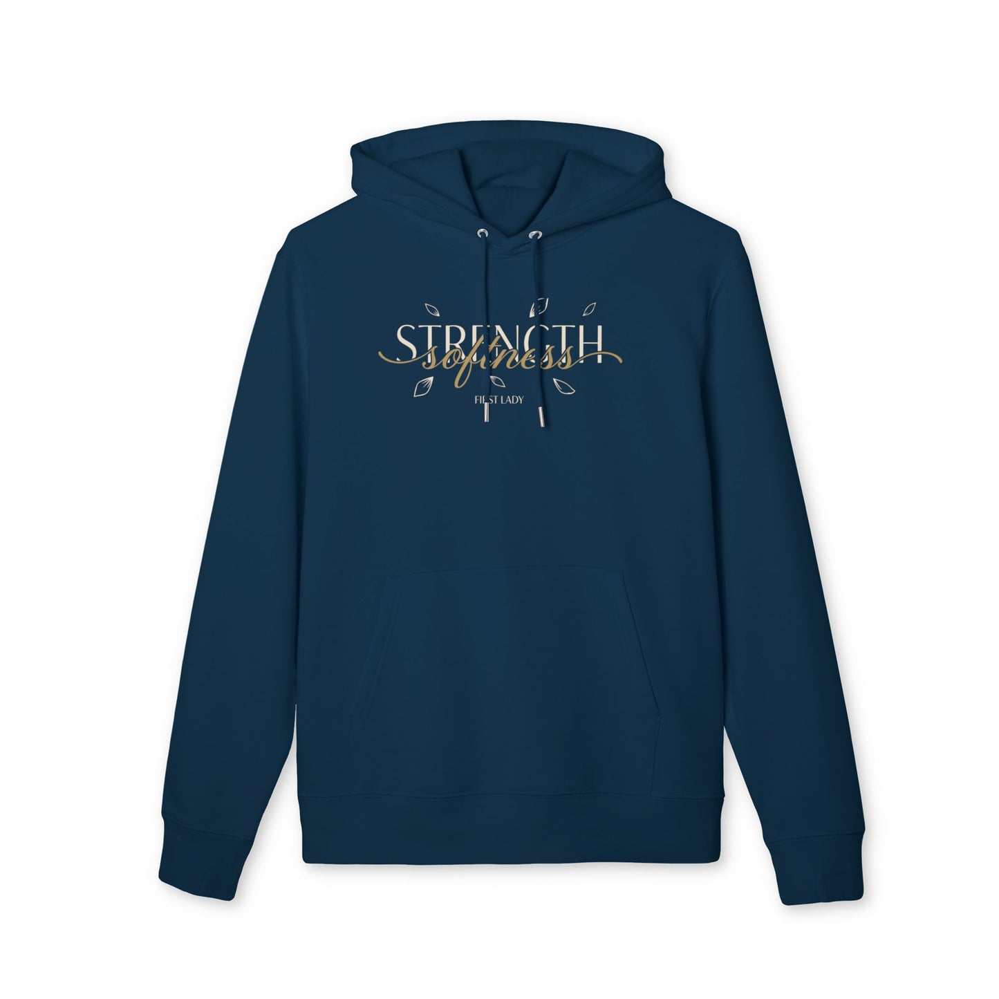 Strength & Grace Hoodie — Inspirational Floral Graphic Sweatshirt
