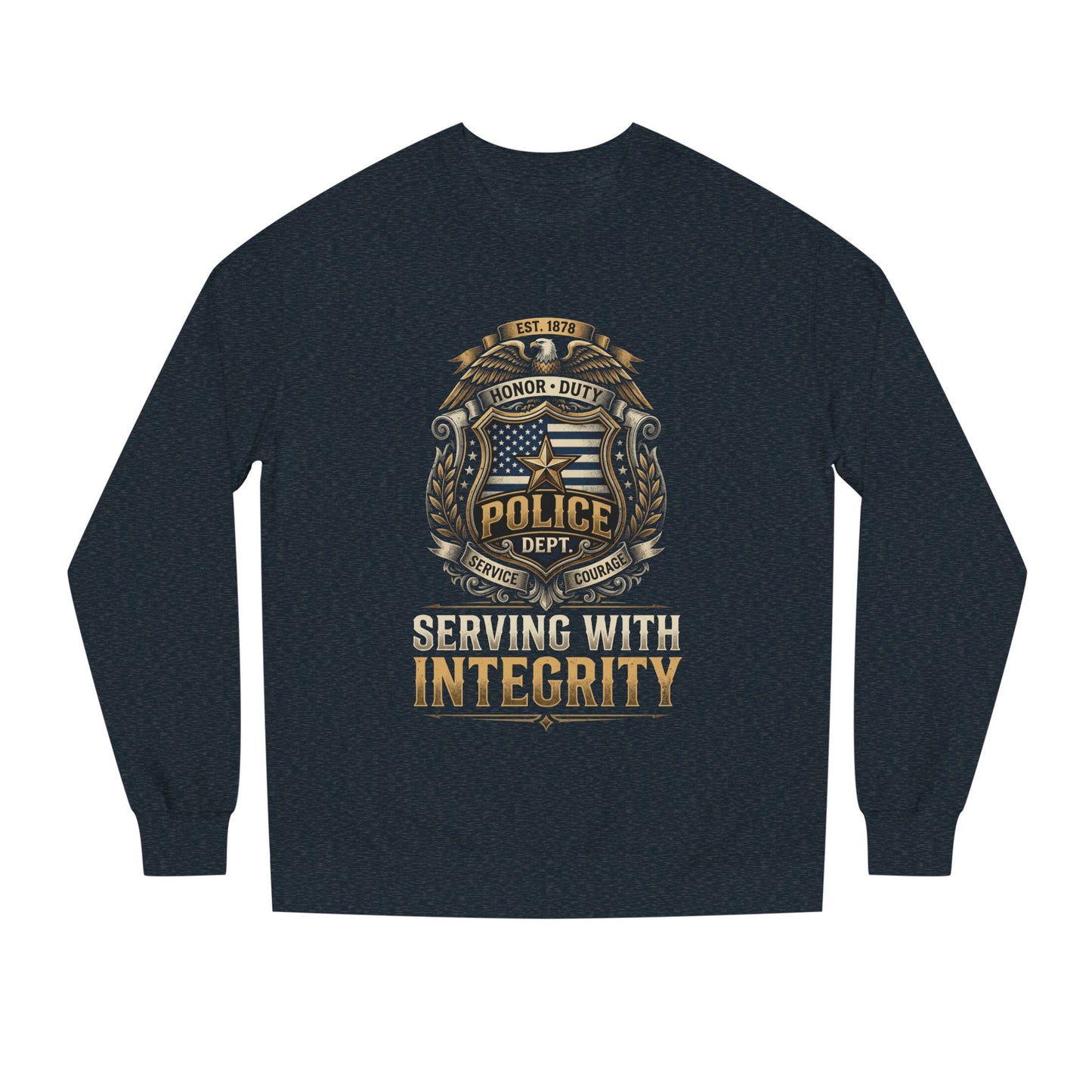 Police Badge Sweatshirt - "Serving With Integrity" Crewneck