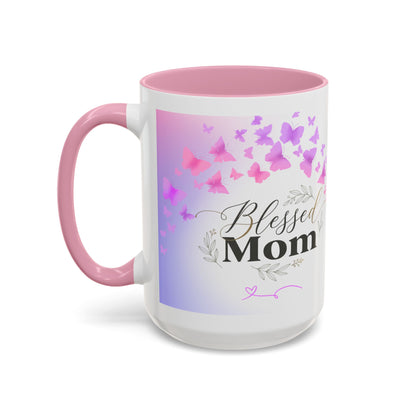 Blessed Mom Butterfly Mug — Colorful 11oz/15oz Ceramic Gift for Mother's Day