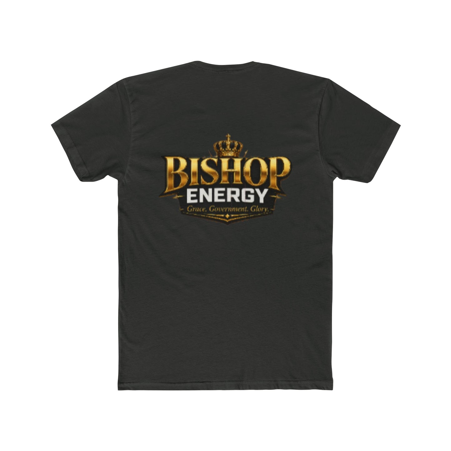 Bishop Energy Graphic Tee — Bold Gold Crown Logo T-Shirt