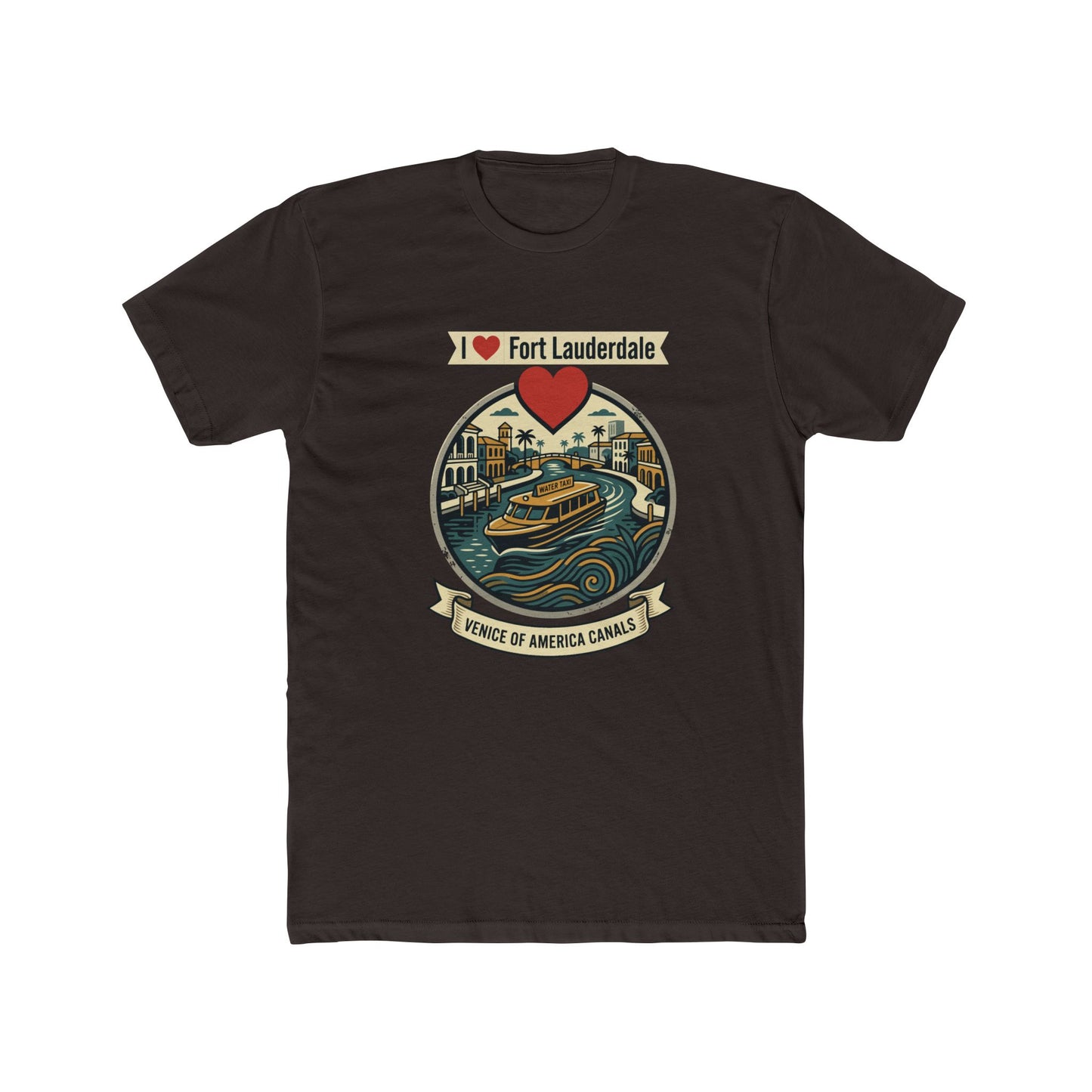 I Heart Fort Lauderdale Canals T‑Shirt — Venice of America Boat Graphic Tee