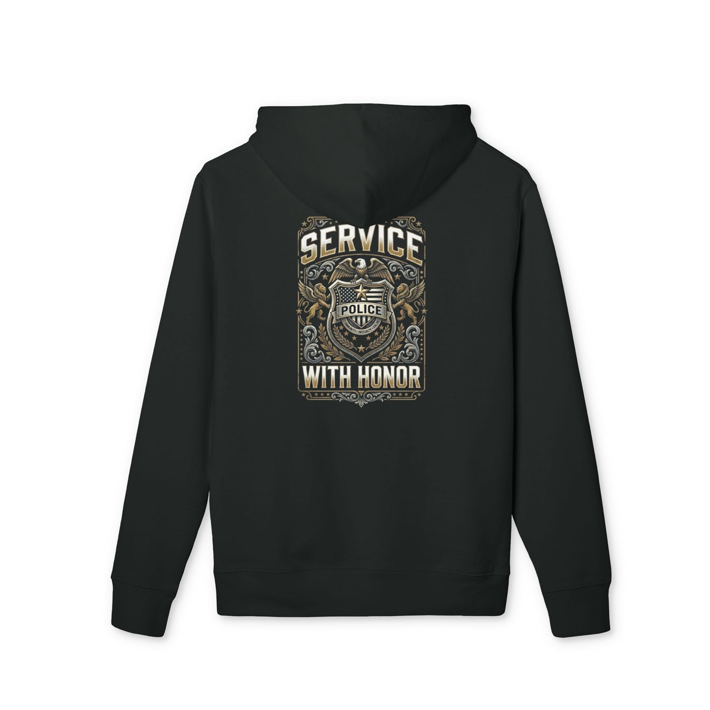 Service With Honor Police Hoodie — Law Enforcement Tribute Pullover