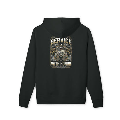 Service With Honor Police Hoodie — Law Enforcement Tribute Pullover
