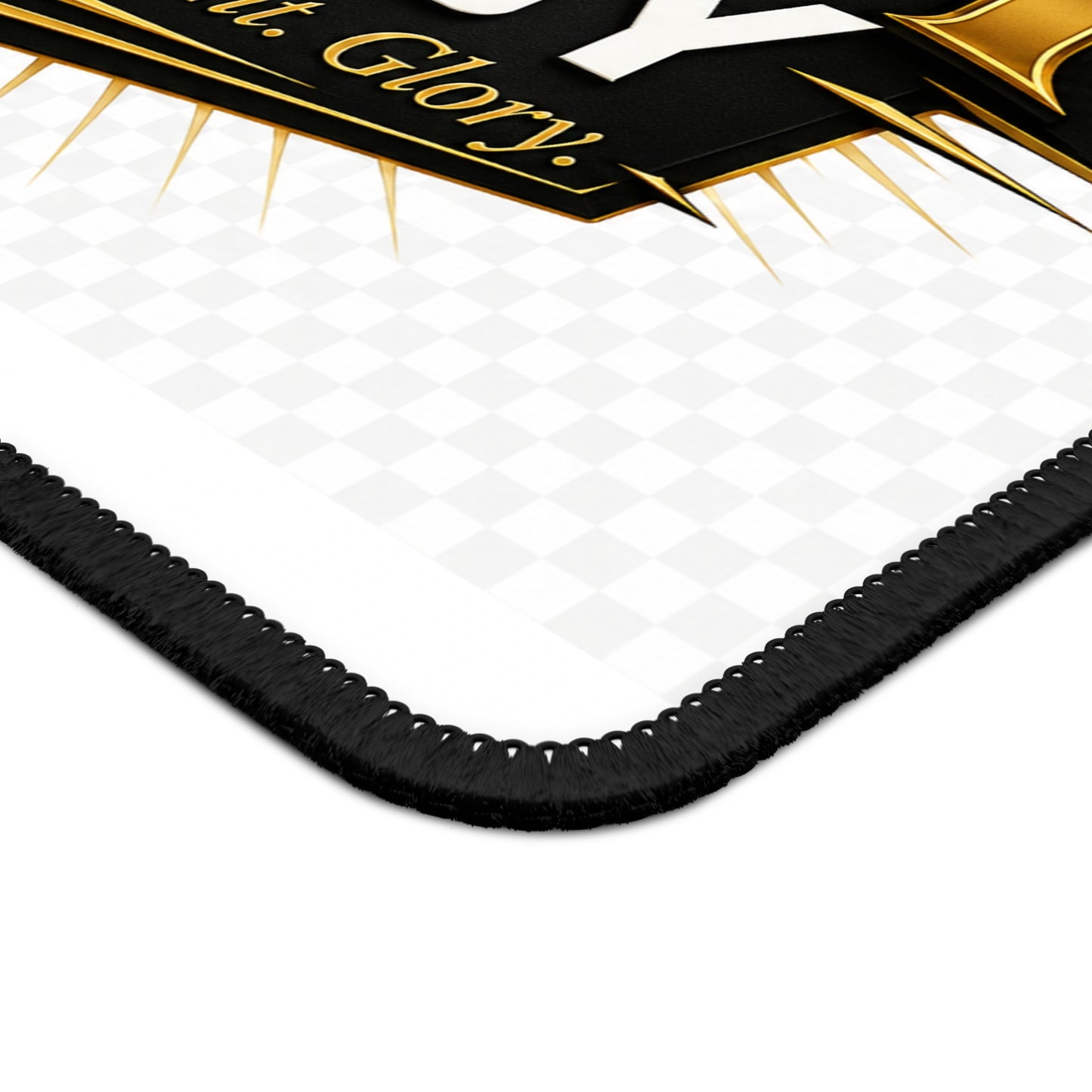 Bishop Energy Gaming Mouse Pad – 'Bishop Energy: Grace, Government, Glory' Gold Crown Desk Mat