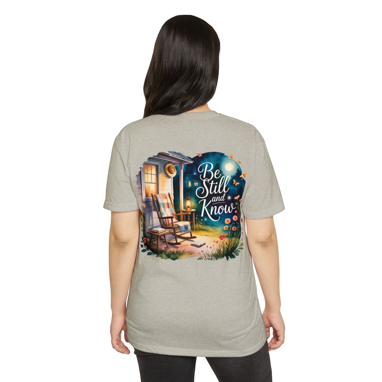 Be Still and Know T-Shirt — Cozy Porch & Moonlight Faith Tee
