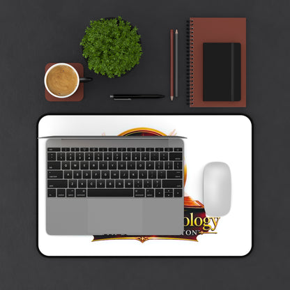 Desk Mat — Wisdom and Theology Bible Study Desk Mat with Dove, Cross & Open Bible