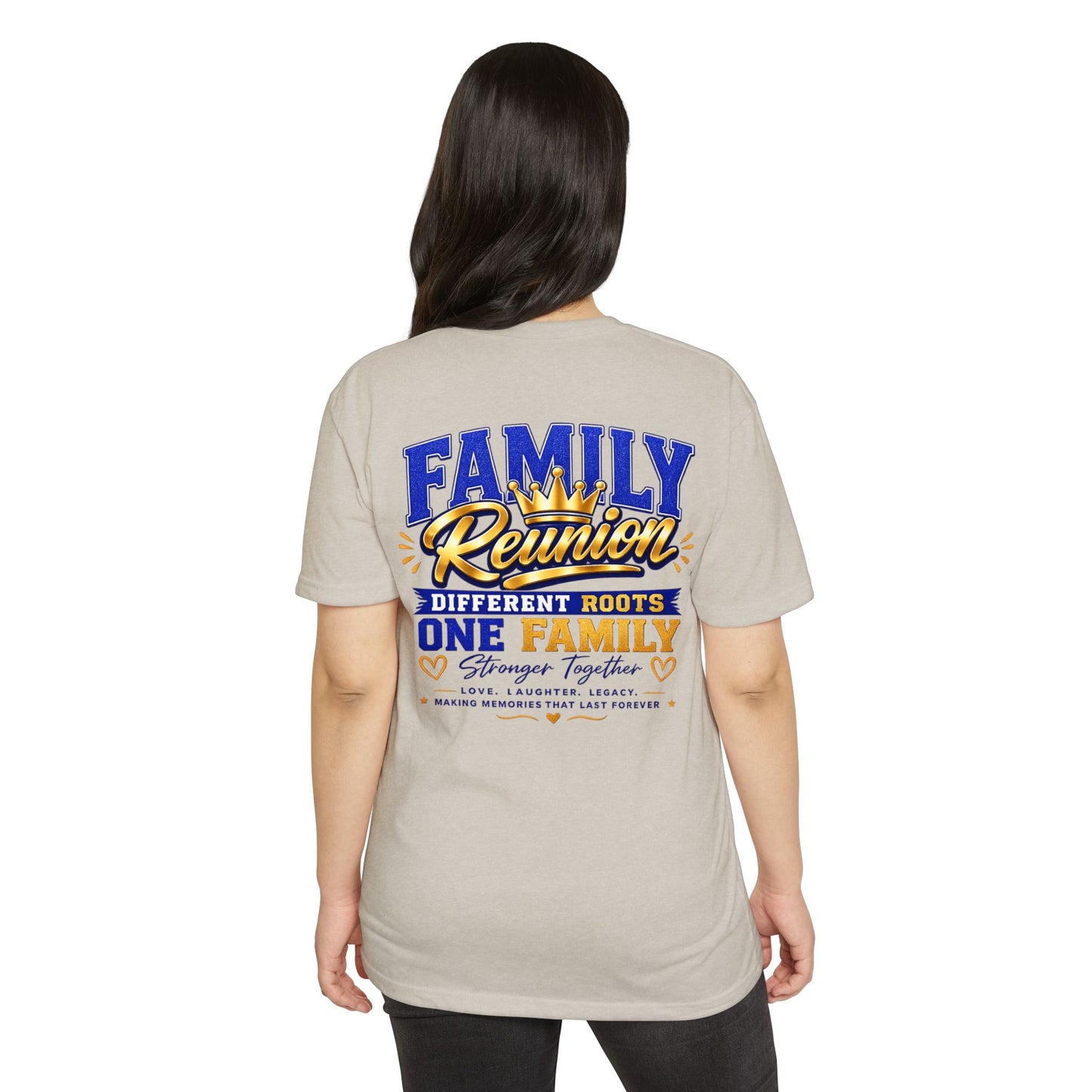 Family Reunion T-Shirt — "Family Reunion: Different Roots One Family" Keepsake Tee
