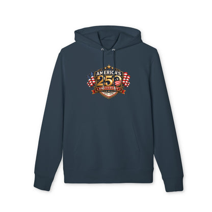 25th Anniversary America Logo Hoodie - Patriotic American Flag Crewneck