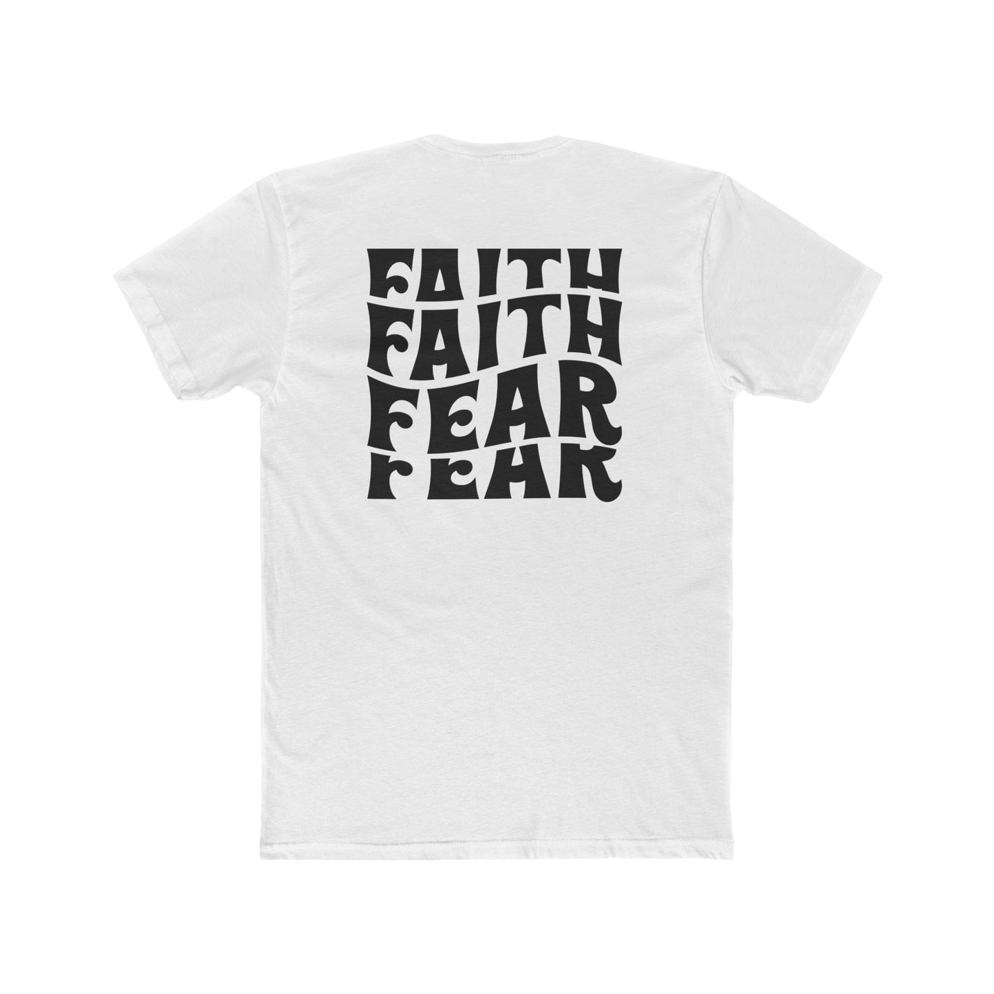 Faith Over Fear T‑Shirt — Bold Retro Typography Spiritual Tee