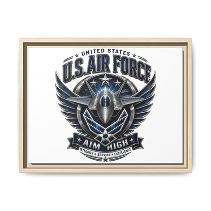 U.S. Air Force 'Aim High' Framed Canvas Print