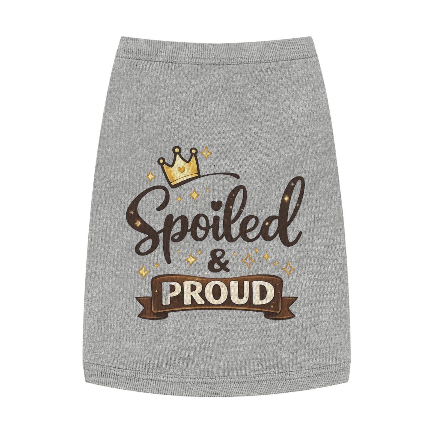 Spoiled & Proud Pet Tank Top — Cute Dog/Cat Shirt with Crown Design
