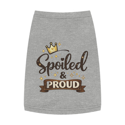 Spoiled & Proud Pet Tank Top — Cute Dog/Cat Shirt with Crown Design
