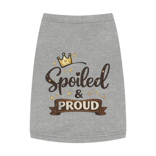 Spoiled & Proud Pet Tank Top — Cute Dog/Cat Shirt with Crown Design