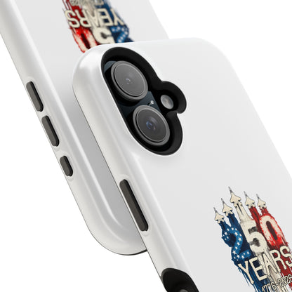 50 Years Patriotic iPhone Case — American Flag Anniversary Magnetic Impact-Resistant Case