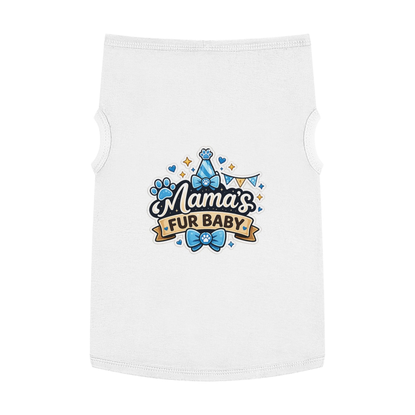 Mama's Fur Baby Pet Tank Top – Cute Paw Print Dog Shirt for New Pet Moms
