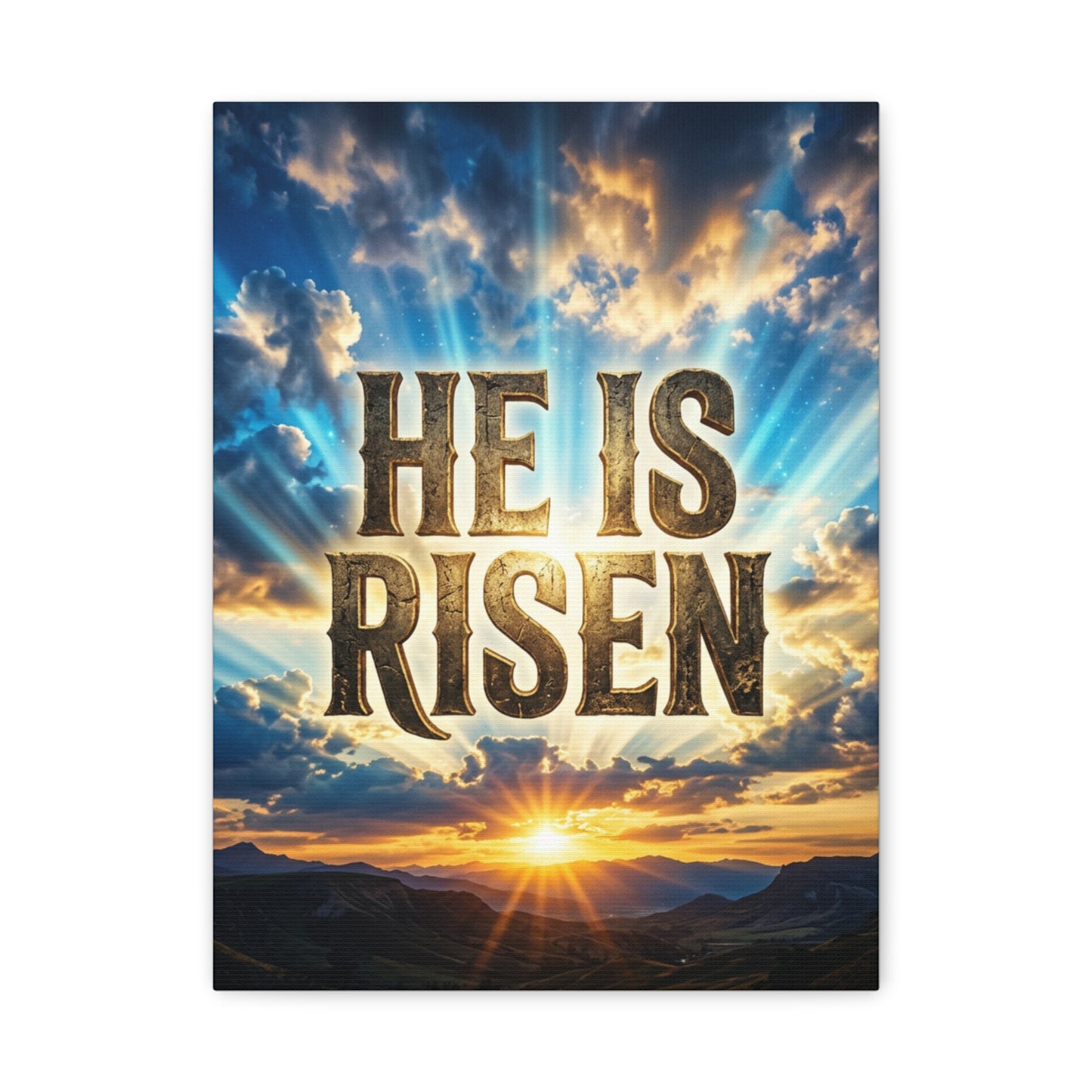 He Is Risen Matte Canvas Wall Art