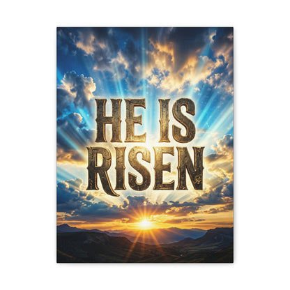 He Is Risen Matte Canvas Wall Art