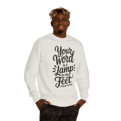 Psalm 119:105 "Your Word Is a Lamp to My Feet" Sweatshirt
