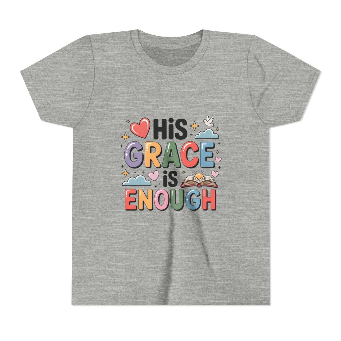 His Grace Is Enough Youth Tee — Christian Kids Inspirational Shirt