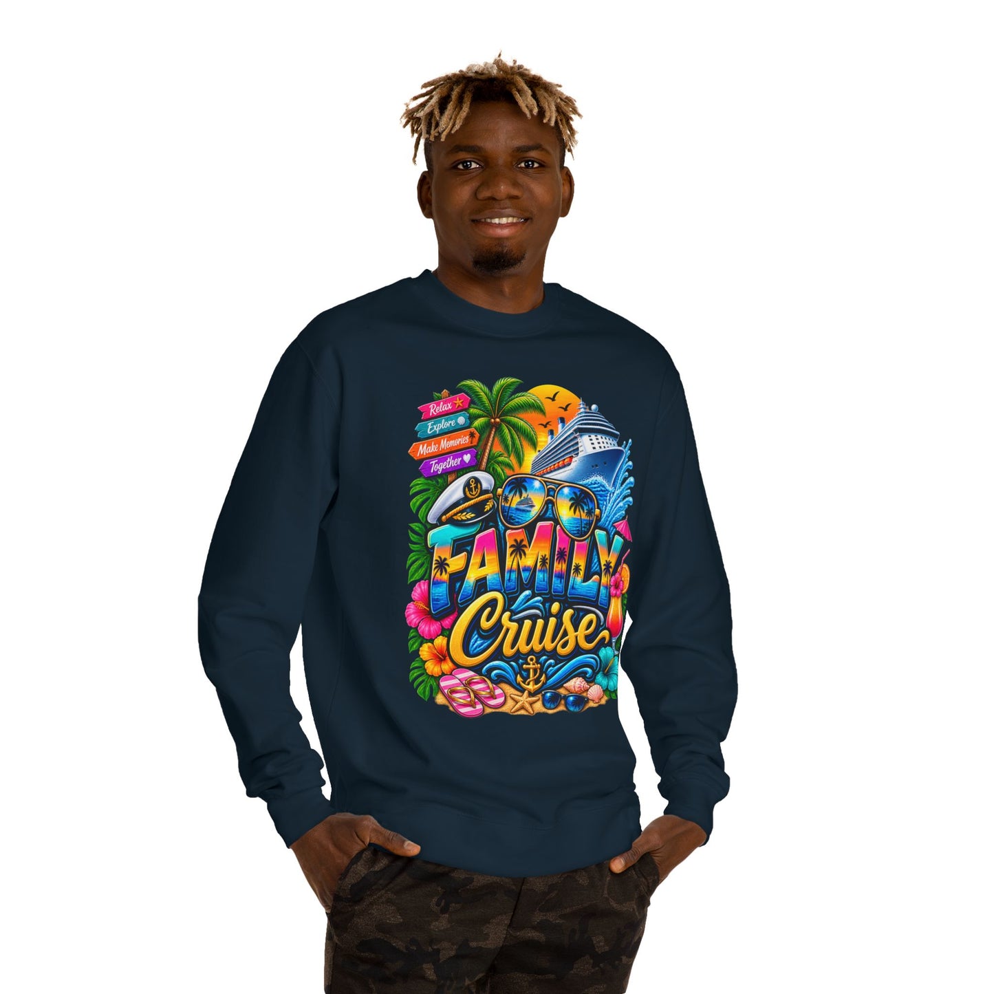 Crewneck Sweatshirt — Family Cruise Graphic Sweatshirt