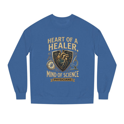 Physician Sweatshirt — "Heart of a Healer, Mind of Science" Medical Crewneck