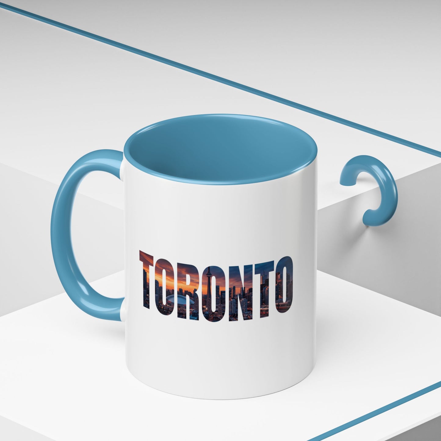 Toronto Skyline Accent Coffee Mug — Cityscape Text Design (11/15oz)