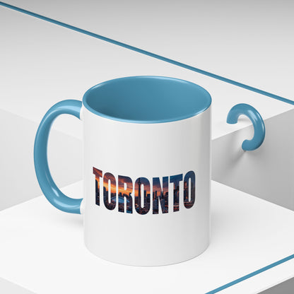 Toronto Skyline Accent Coffee Mug — Cityscape Text Design (11/15oz)
