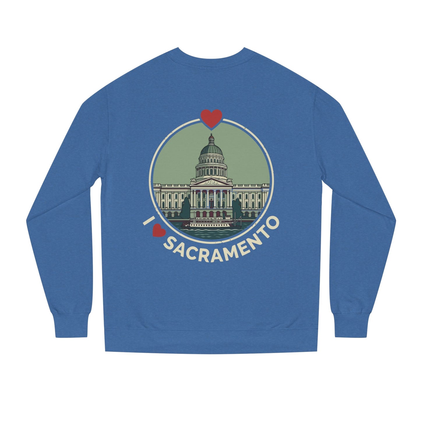 Sacramento Capitol Crewneck Sweatshirt — I Love Sacramento Vintage Graphic