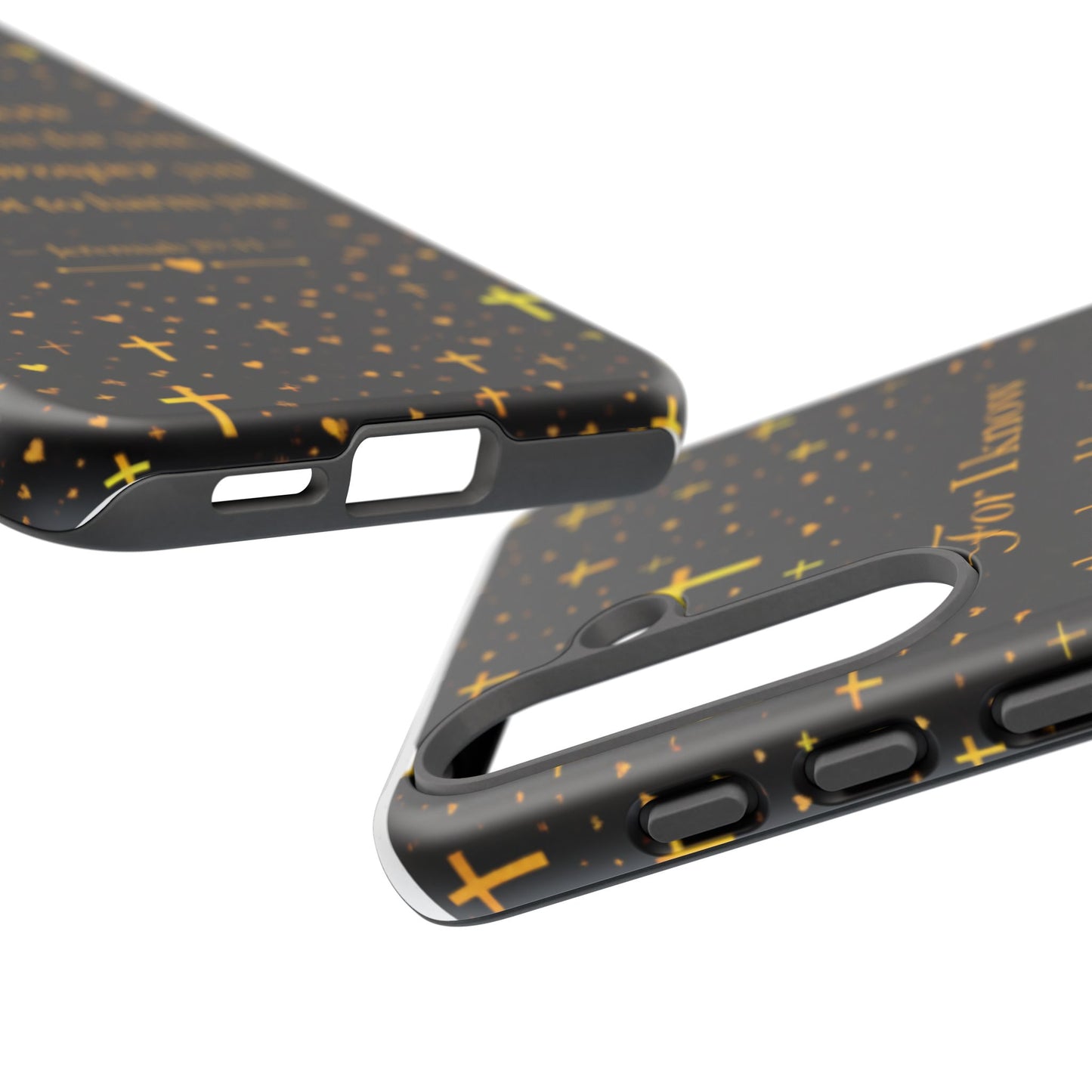 Phone Case — "For I Know" Jeremiah 29:11 Gold Cross Christian Tough Case