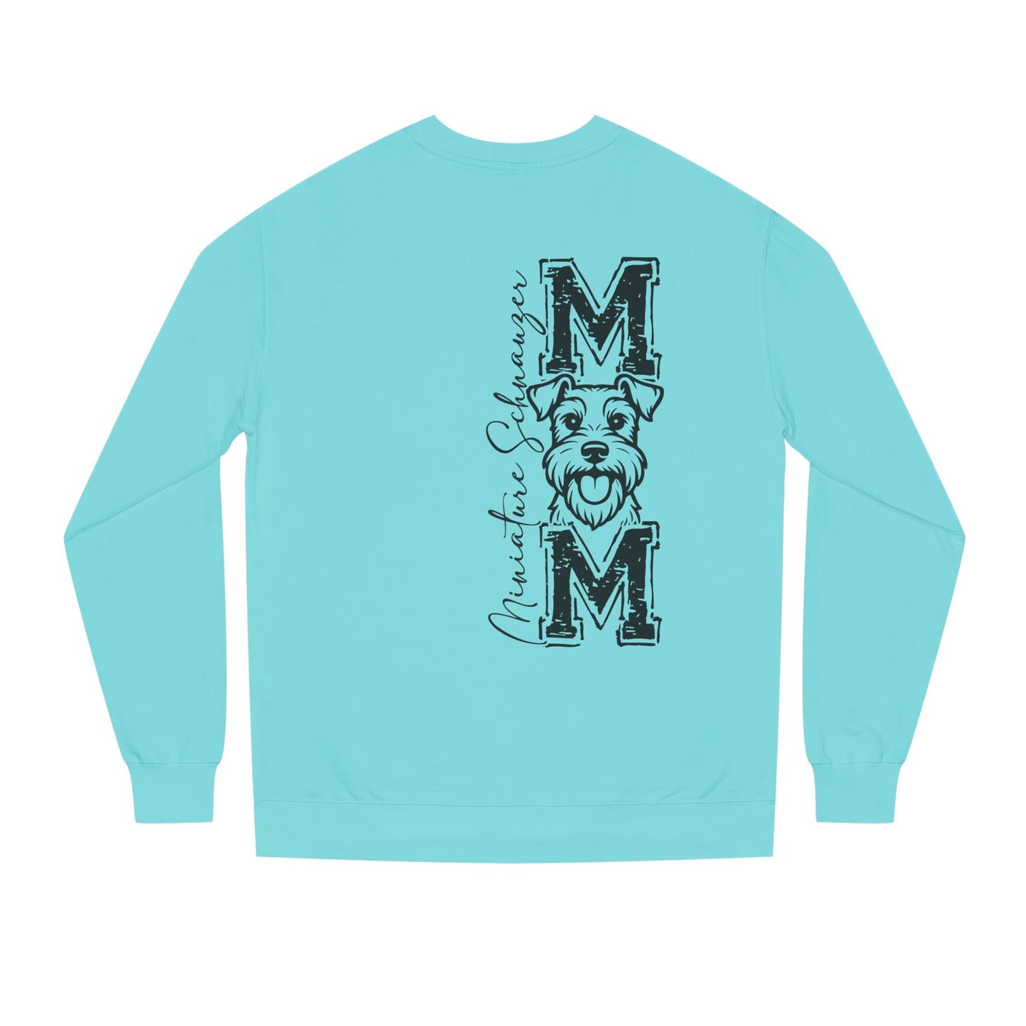 Mom Crewneck Sweatshirt — "MOM" Vintage Lettering with Happy Dog Illustration