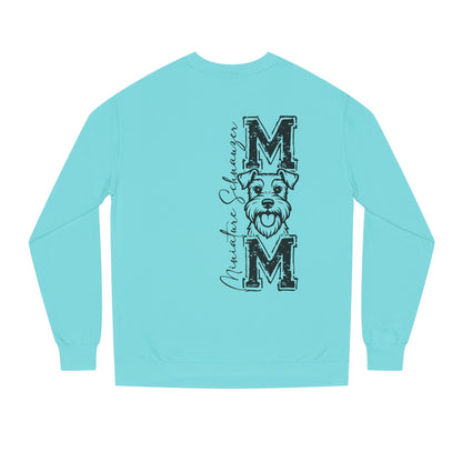 Mom Crewneck Sweatshirt — "MOM" Vintage Lettering with Happy Dog Illustration