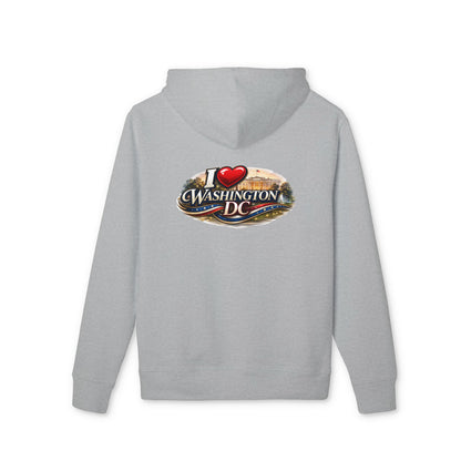 Washington DC Hoodie - "I  Washington DC" Tourist Sweatshirt, Capital Landmark Travel Souvenir