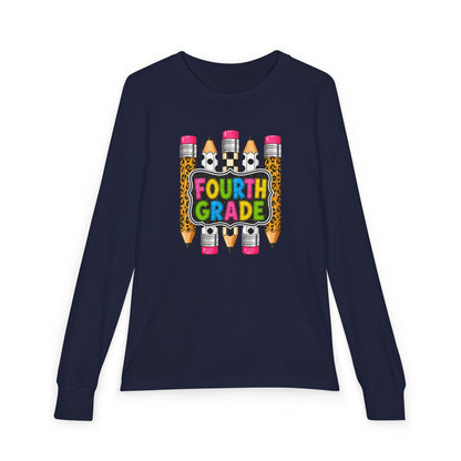 Fourth Grade Pencils Youth Long Sleeve Tee